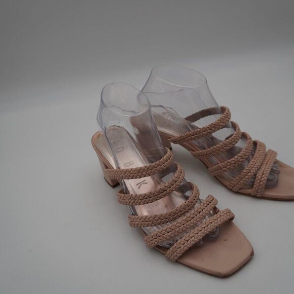 TED BAKER London Emmalii Strappy Slide Sandal Nude Pink Leather Braided. Sz 39.5 - Picture 3 of 7
